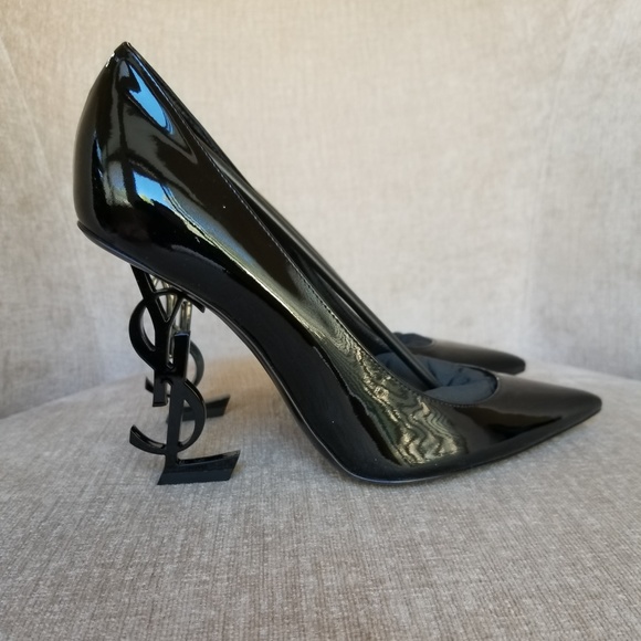NIB Saint Laurent Black Patent Opyum 110 Pumps - Picture 2 of 8